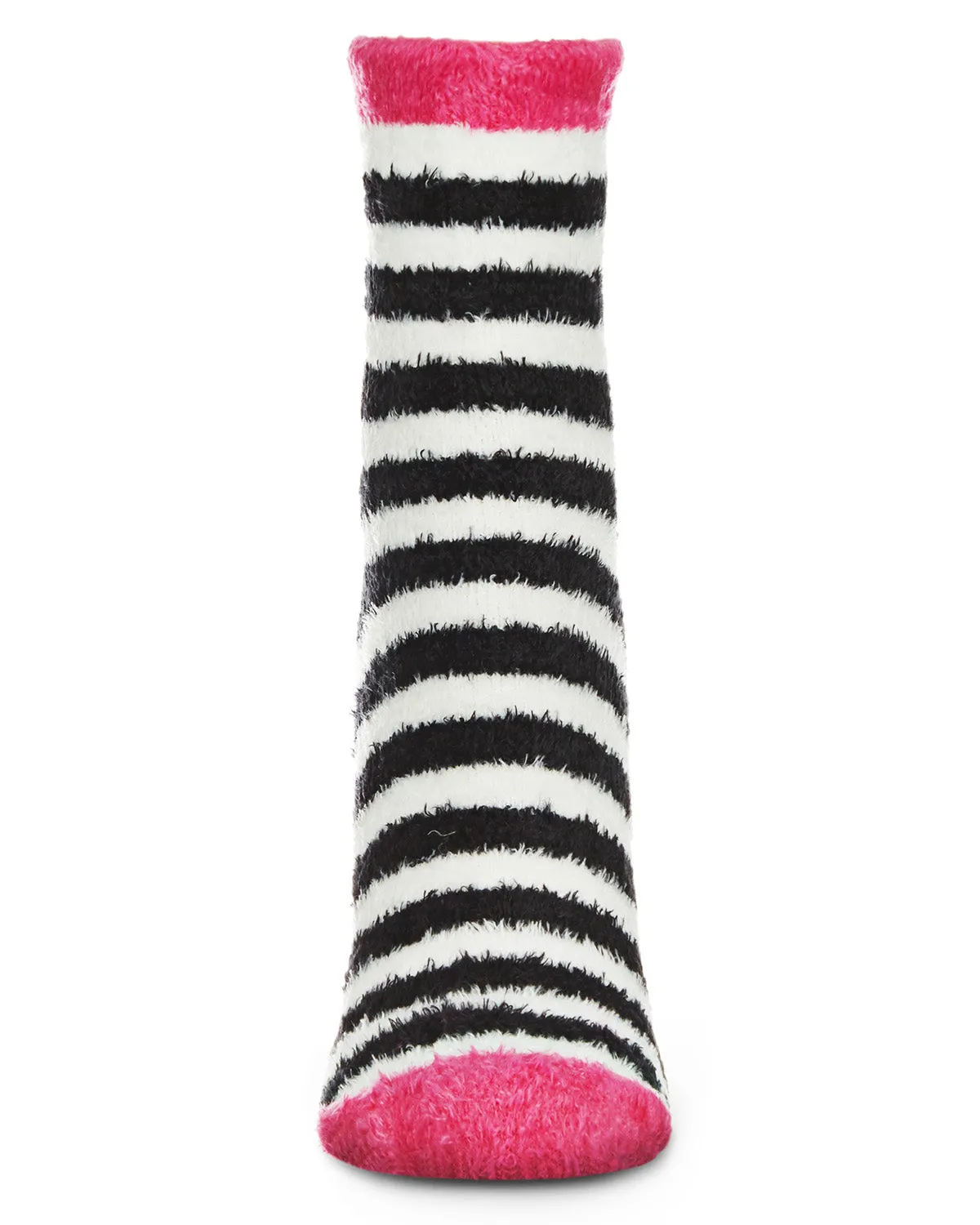 Colorblock Fuzzy Non-Skid Socks with Aloe
