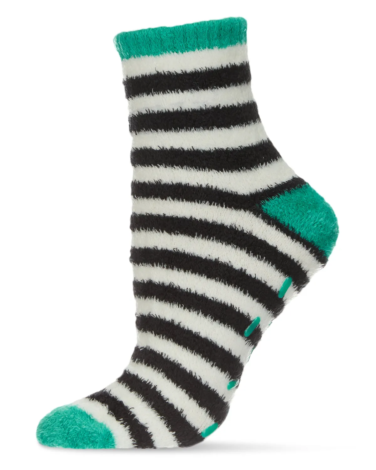 Colorblock Fuzzy Non-Skid Socks with Aloe