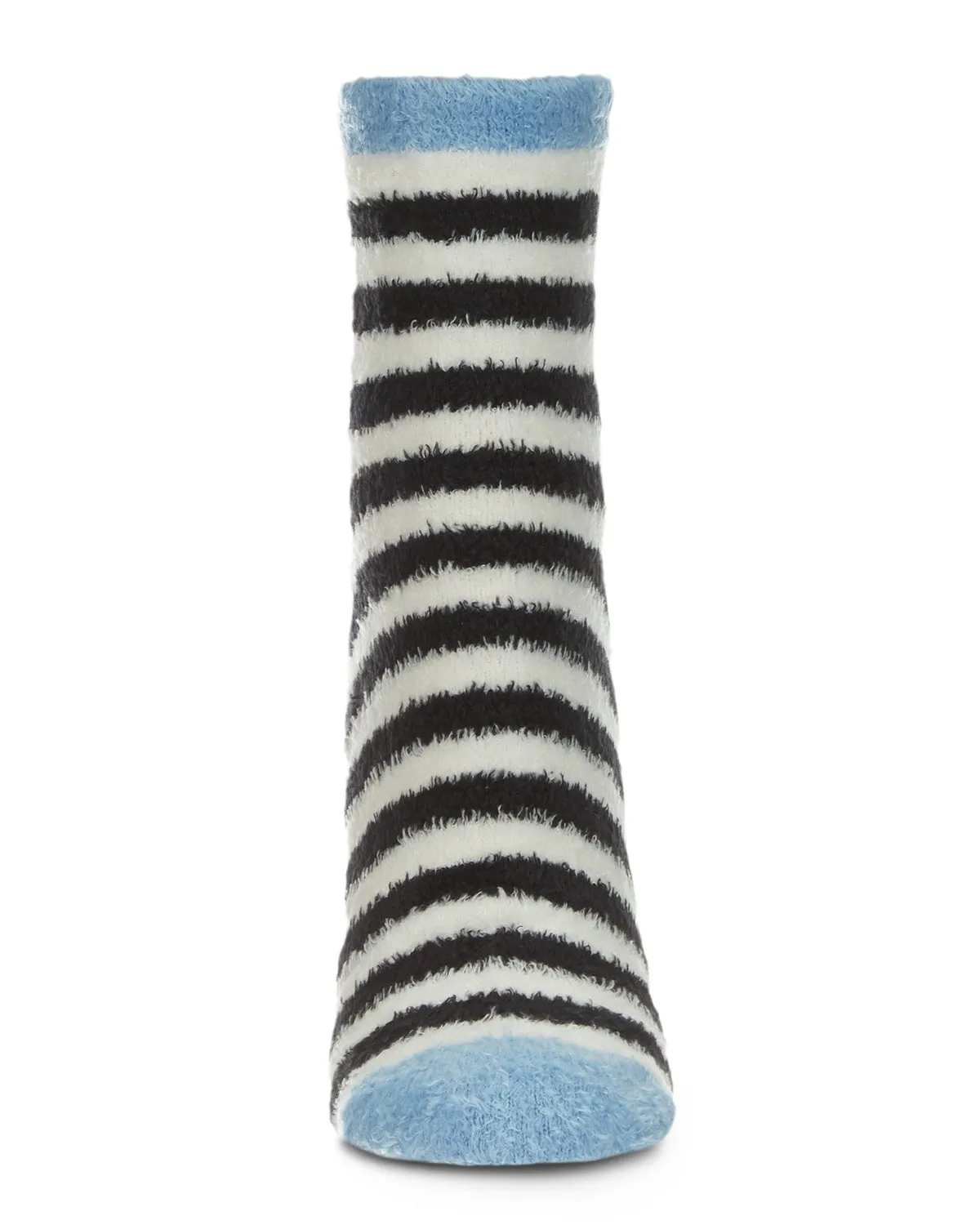 Colorblock Fuzzy Non-Skid Socks with Aloe