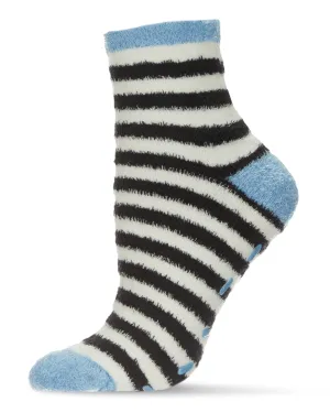 Colorblock Fuzzy Non-Skid Socks with Aloe