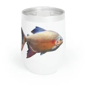 Colorful Peach Fish Chill Wine Tumbler