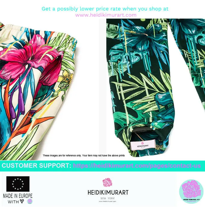 Colorful Waves Men's Joggers, Japanese Wavy Abstract Premium Slim Fit Sweatpants-Made in EU