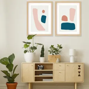 Colourful Shapes - Print Set Of 2