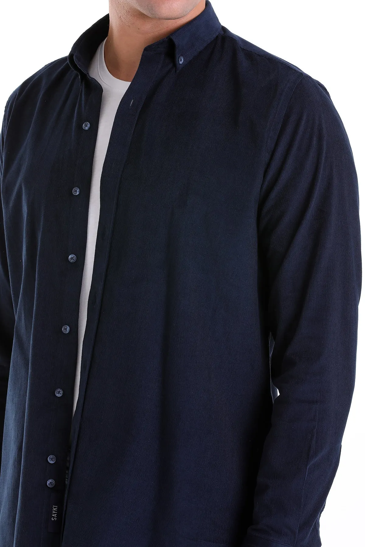 Comfort Fit 100% Cotton Navy Casual Shirt