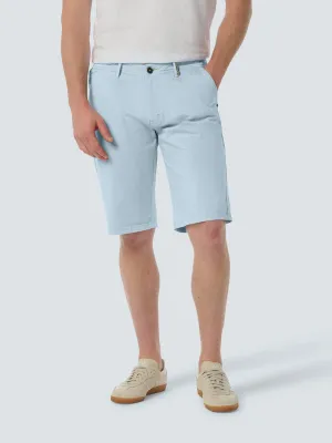 Comfortable Cotton Blend Short with Stretch and Zipper Closure | Sky