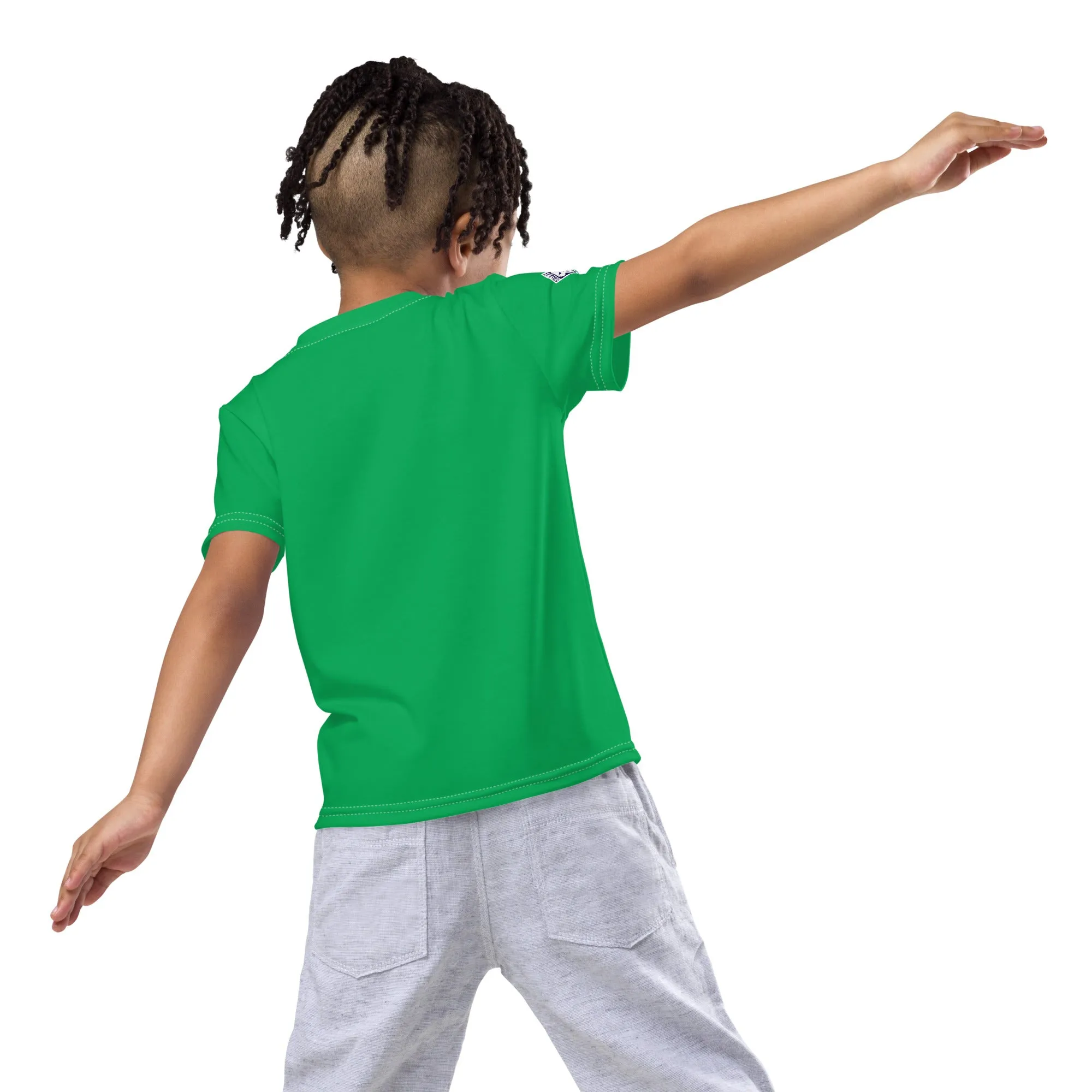 Comfortable Mobility: Boy's Short Sleeve Classic Judo Rash Guard - Jade