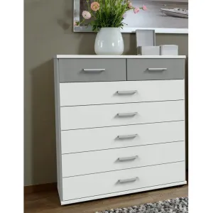 Compact 5 2 Chest of Drawers White, Grey