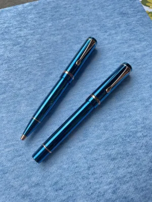Conklin Duragraph Metal Fountain Pen - PVD Blue