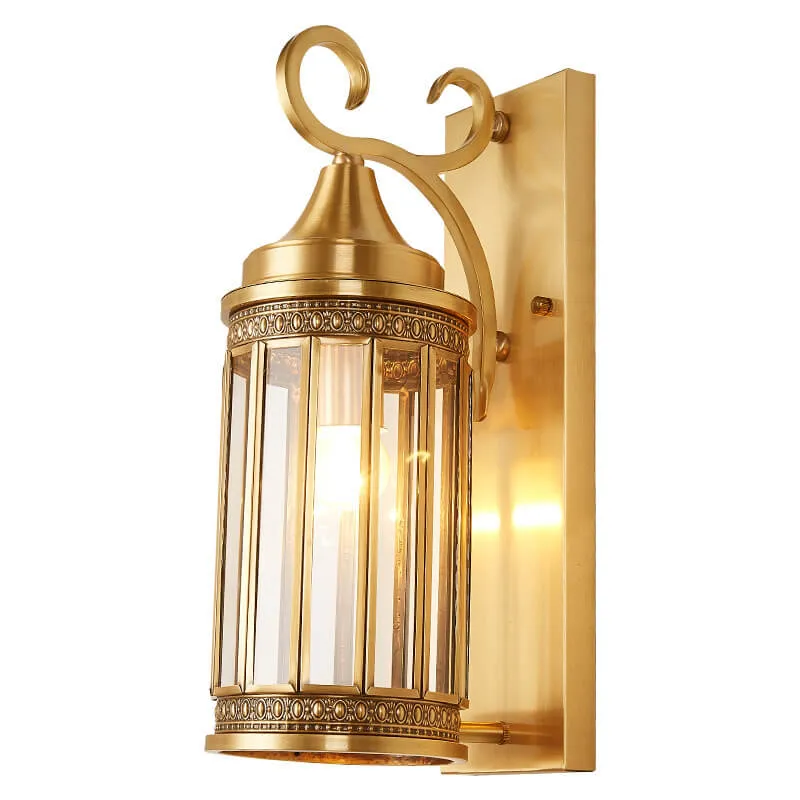 Contemporary Luxury Copper Glass Tubular Shade 1/3-Light Wall Sconce Lamp For Living Room
