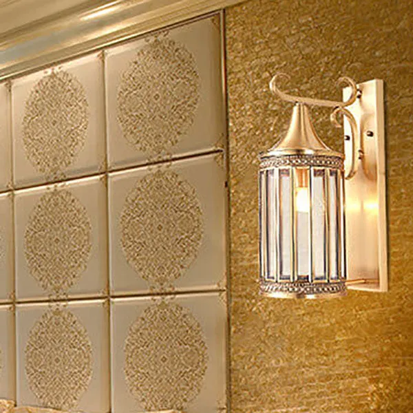 Contemporary Luxury Copper Glass Tubular Shade 1/3-Light Wall Sconce Lamp For Living Room