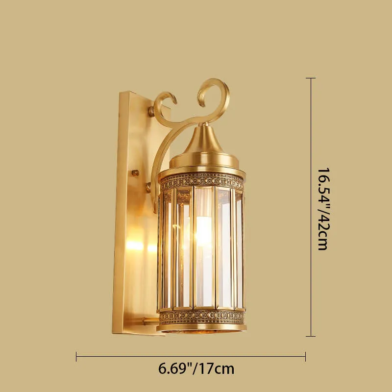 Contemporary Luxury Copper Glass Tubular Shade 1/3-Light Wall Sconce Lamp For Living Room