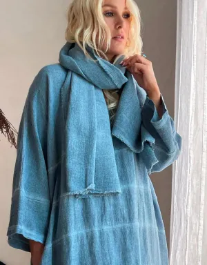 Cool Breeze Cotton Scarf Blue