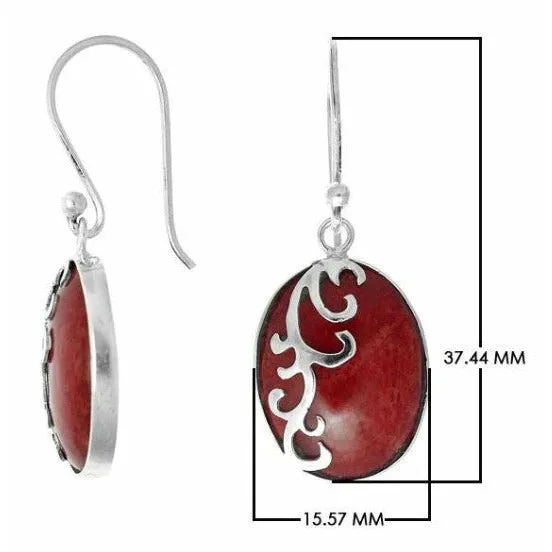 Coral Scroll Earrings