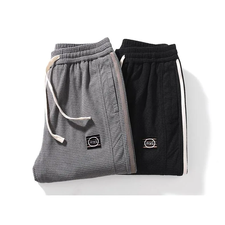 Corduroy Loose Fit Elasticity Elastic Waist Tapered Pants