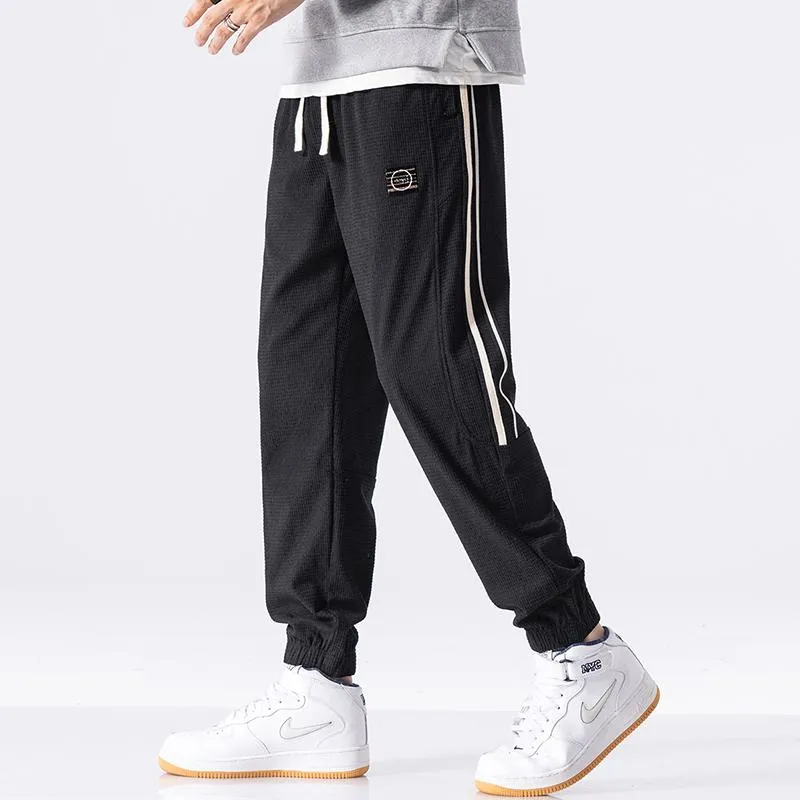 Corduroy Loose Fit Elasticity Elastic Waist Tapered Pants