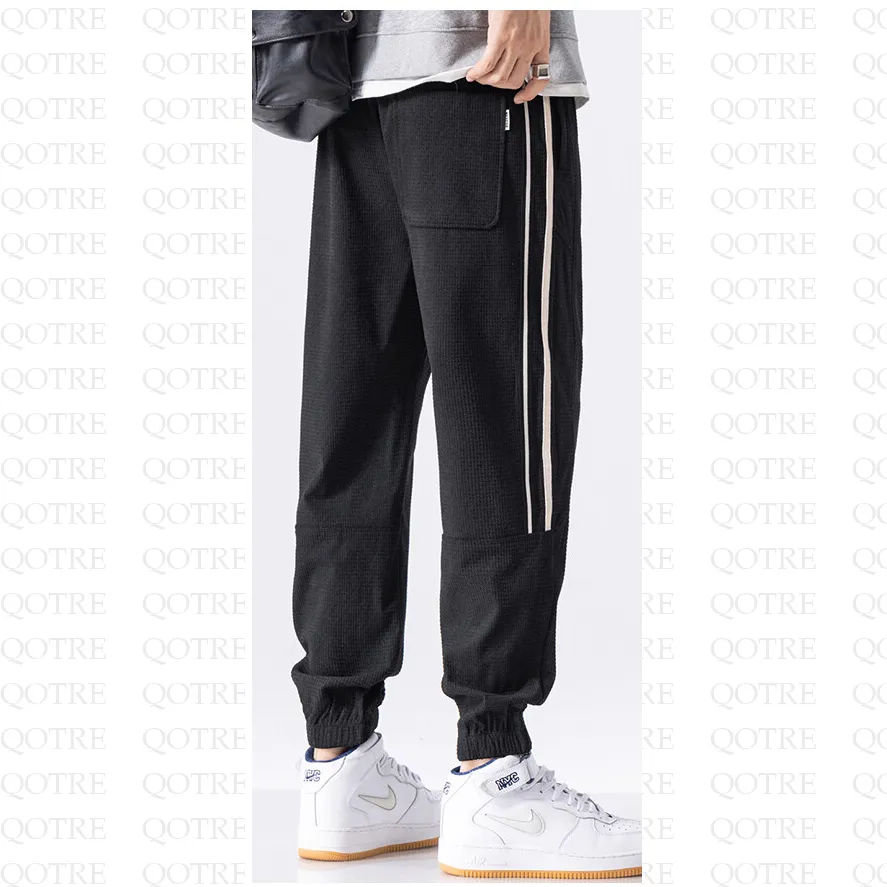 Corduroy Loose Fit Elasticity Elastic Waist Tapered Pants