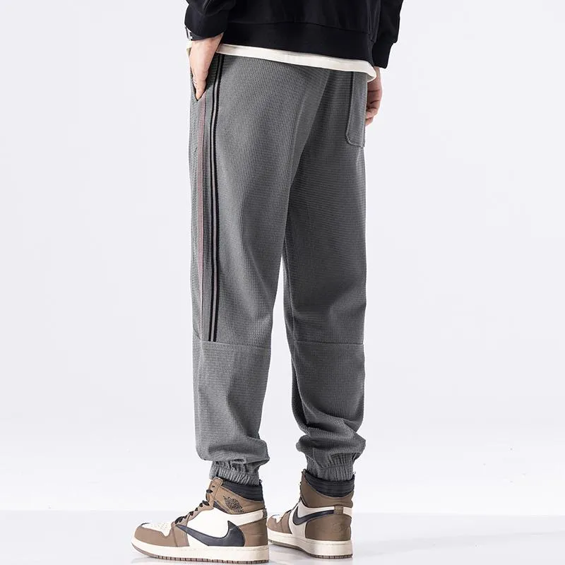 Corduroy Loose Fit Elasticity Elastic Waist Tapered Pants