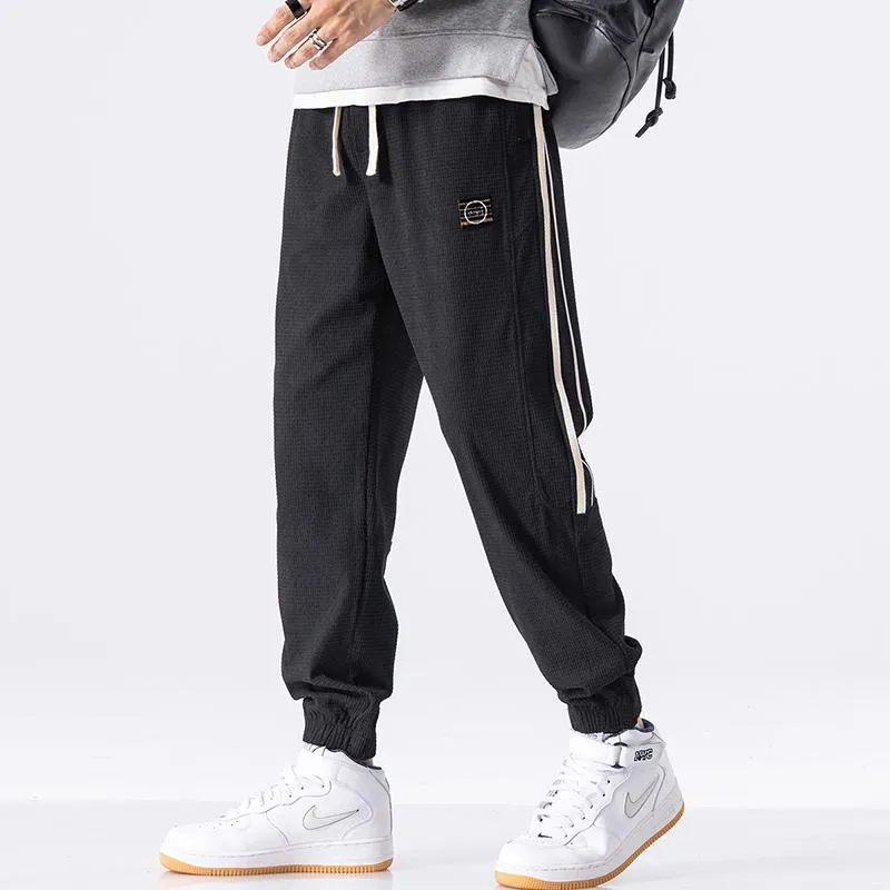 Corduroy Loose Fit Elasticity Elastic Waist Tapered Pants
