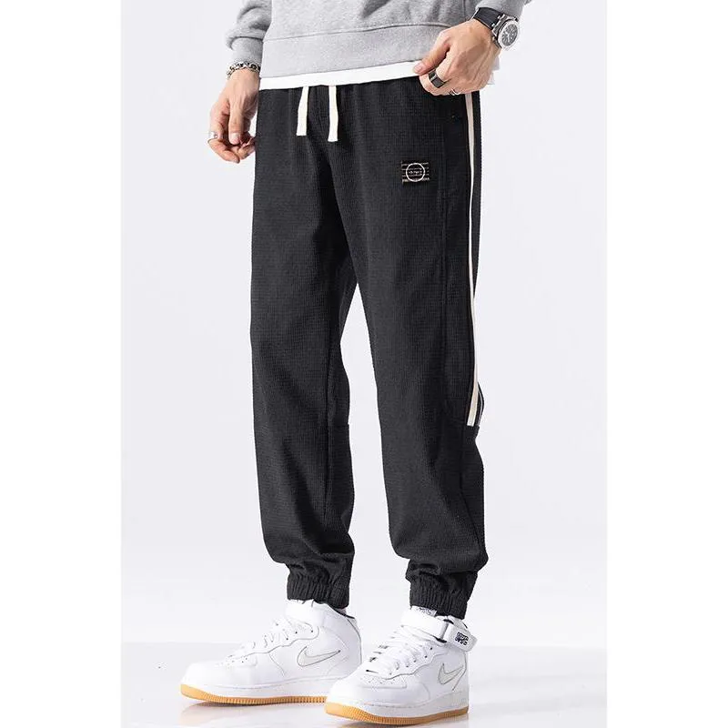 Corduroy Loose Fit Elasticity Elastic Waist Tapered Pants