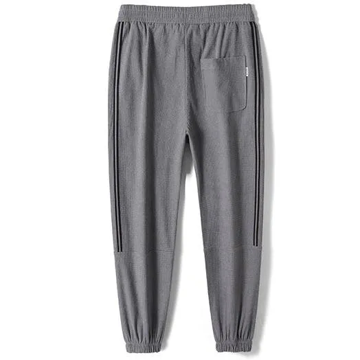 Corduroy Loose Fit Elasticity Elastic Waist Tapered Pants