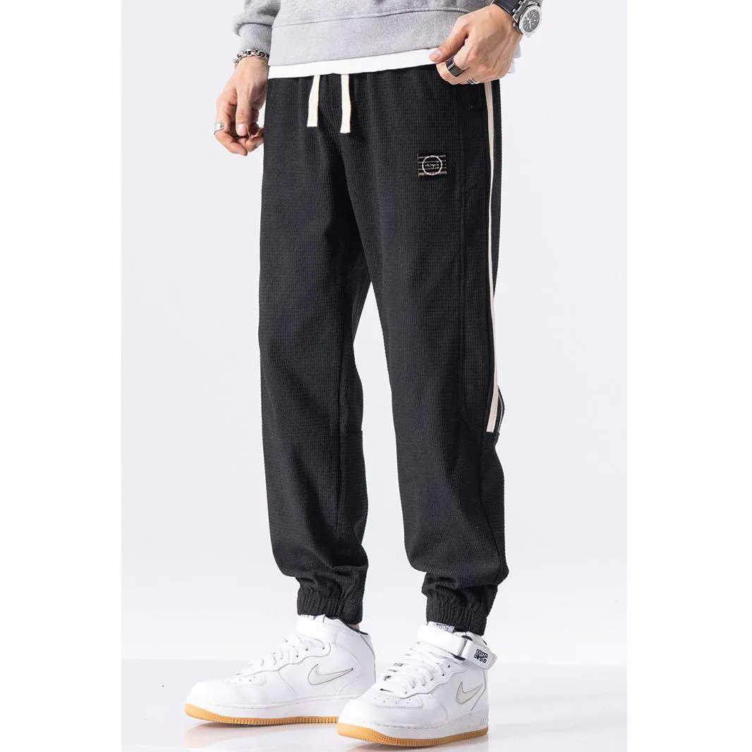 Corduroy Loose Fit Elasticity Elastic Waist Tapered Pants
