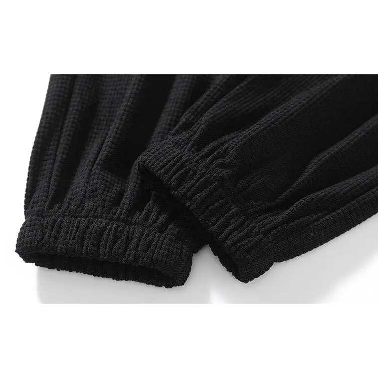 Corduroy Loose Fit Elasticity Elastic Waist Tapered Pants