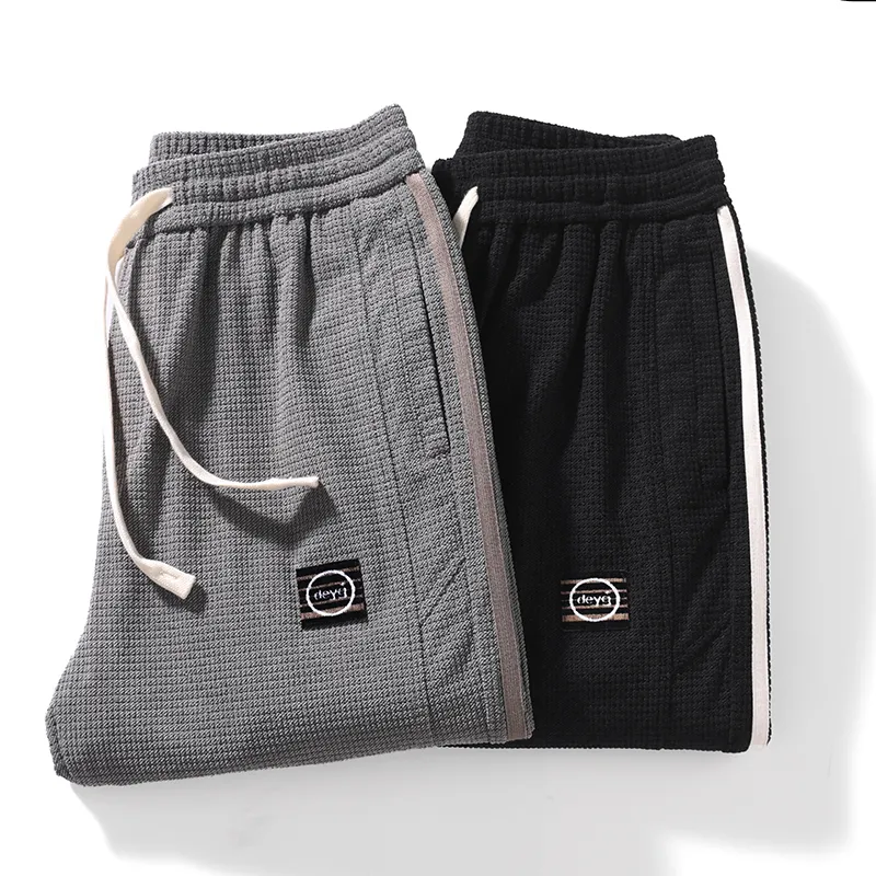 Corduroy Loose Fit Elasticity Elastic Waist Tapered Pants