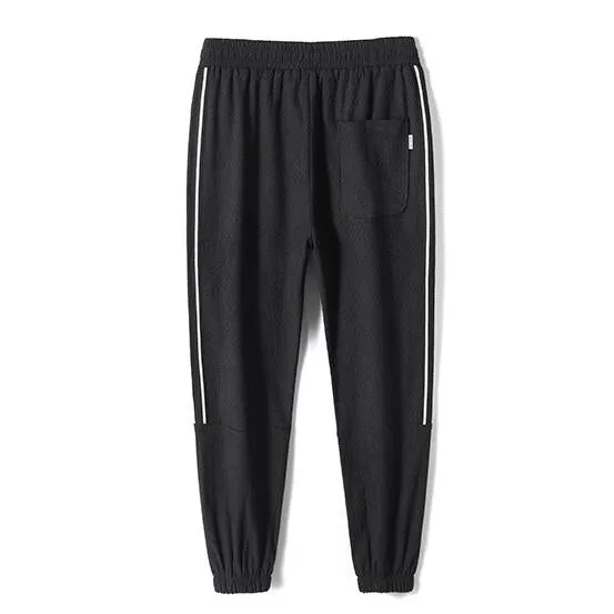 Corduroy Loose Fit Elasticity Elastic Waist Tapered Pants