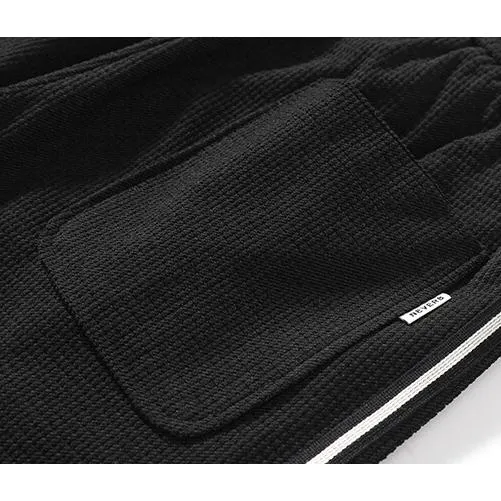 Corduroy Loose Fit Elasticity Elastic Waist Tapered Pants