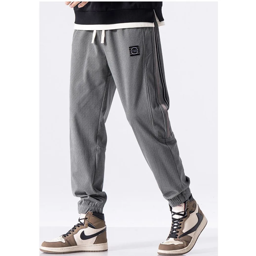 Corduroy Loose Fit Elasticity Elastic Waist Tapered Pants