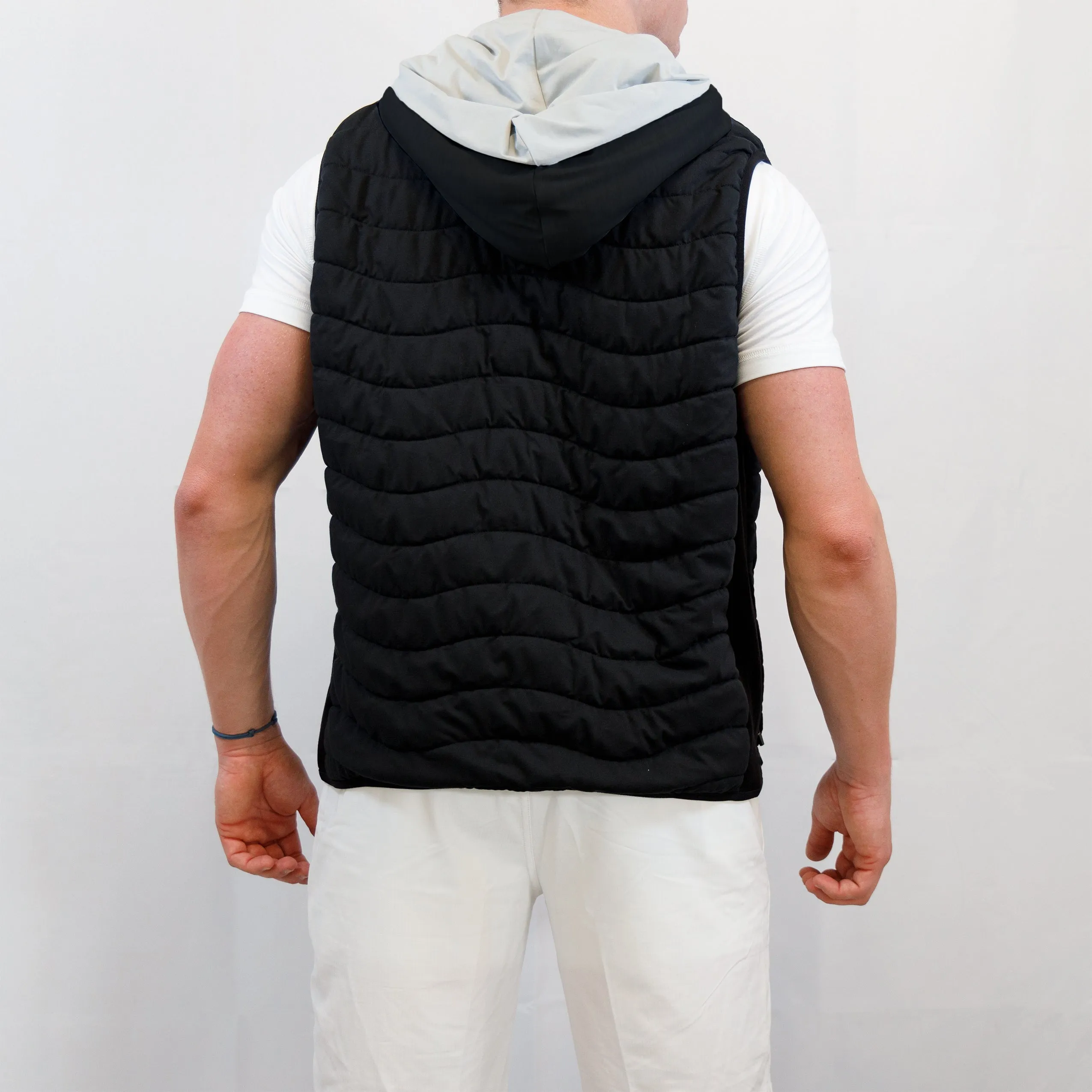 Corlys Hooded Vest Utah - Black/Grey Heather