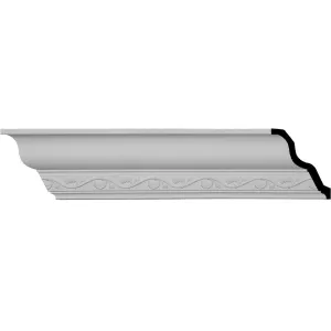 Cornelia Crown Moulding, 3 1/2"H x 3 3/8"P x 4 3/4"F x 94 1/2"L, (3 1/4" Repeat)
