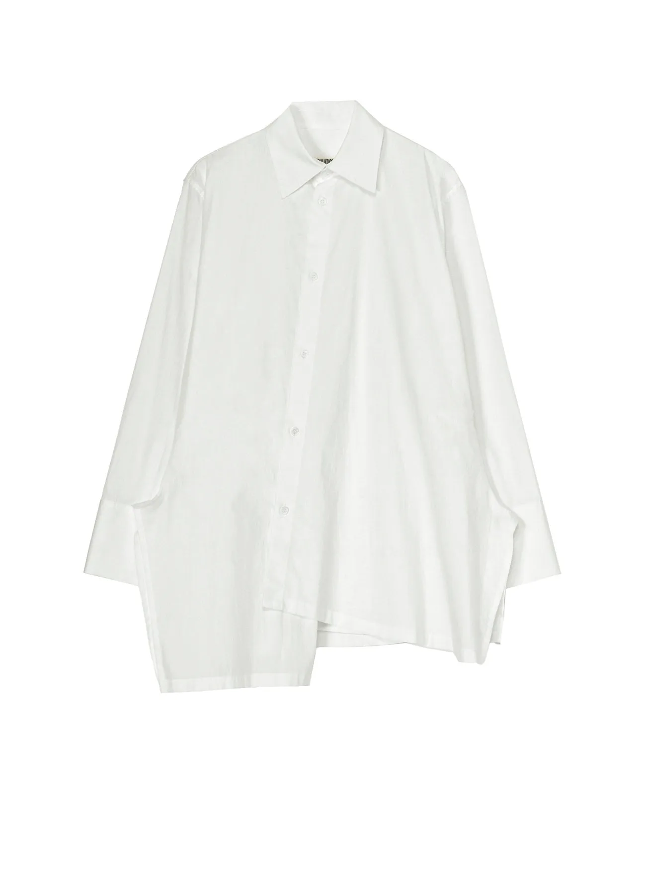 COTTON BROAD R-ASYMMETRIC FLARE BLOUSE