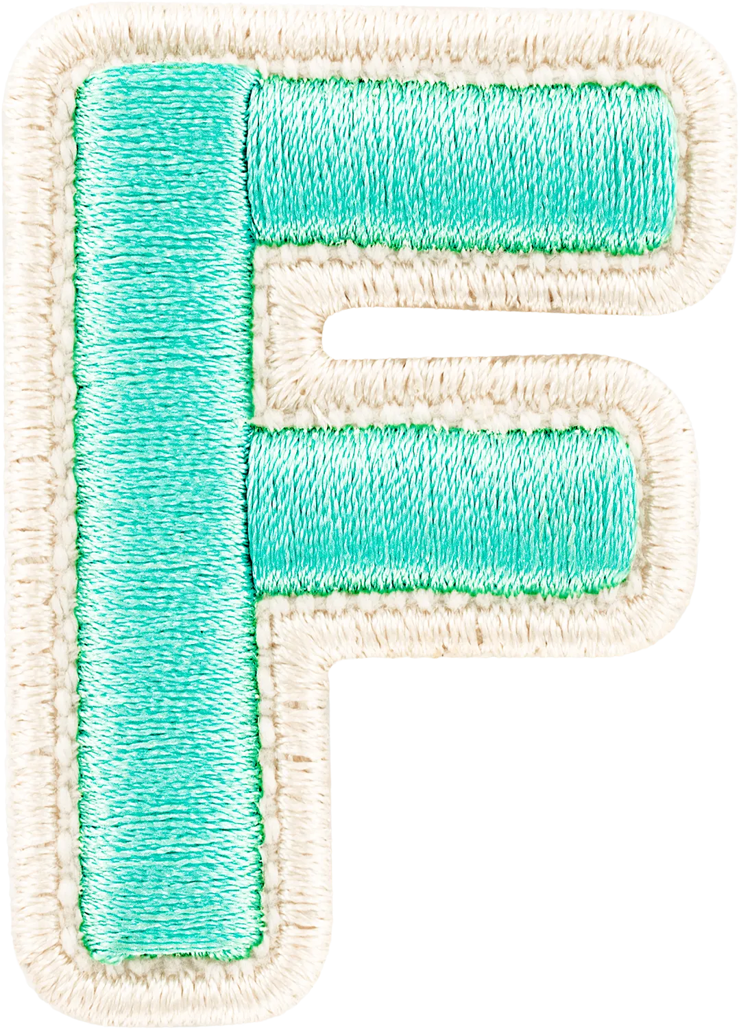Cotton Candy Rolled Embroidery Letter Patch