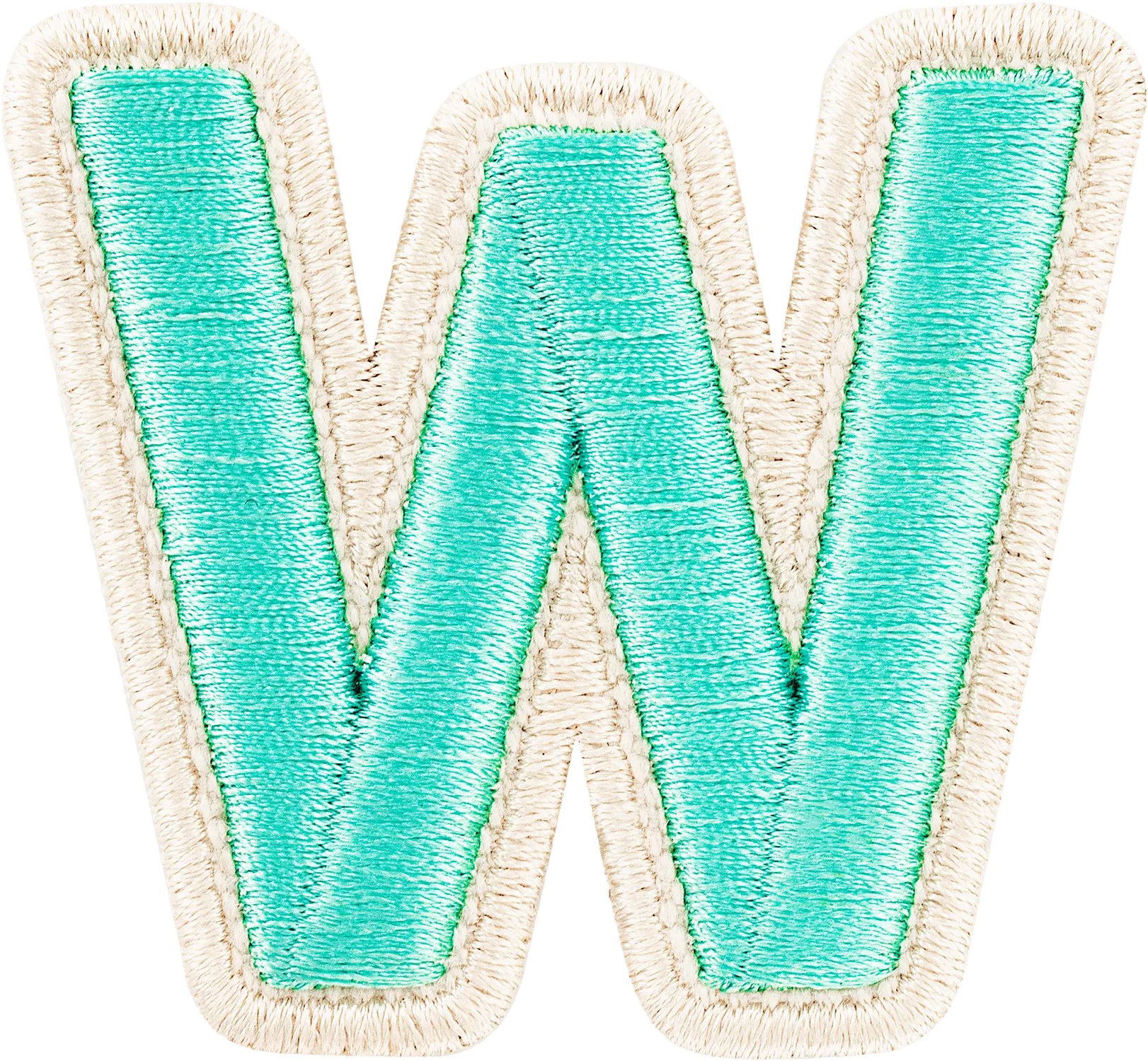 Cotton Candy Rolled Embroidery Letter Patch