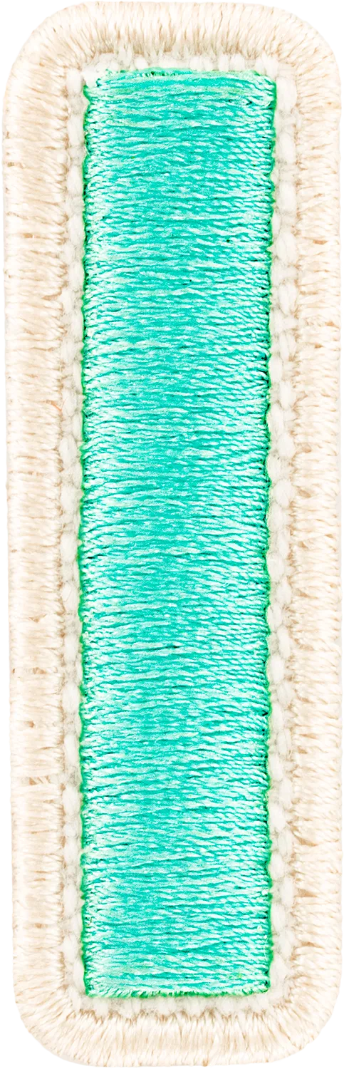Cotton Candy Rolled Embroidery Letter Patch