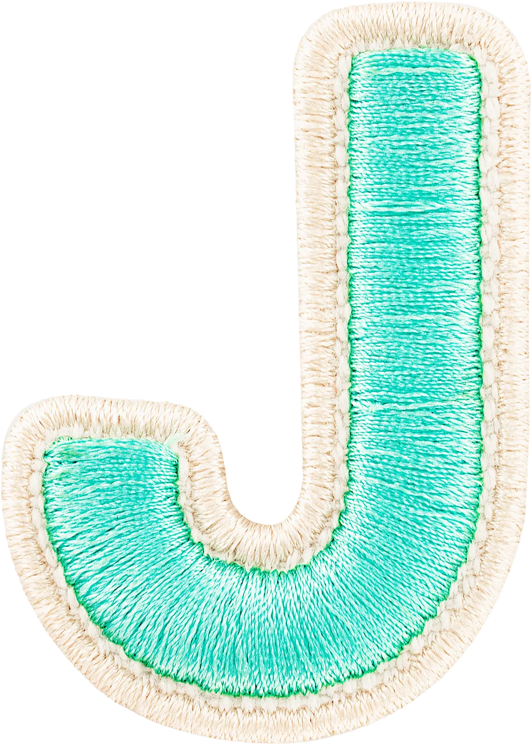 Cotton Candy Rolled Embroidery Letter Patch