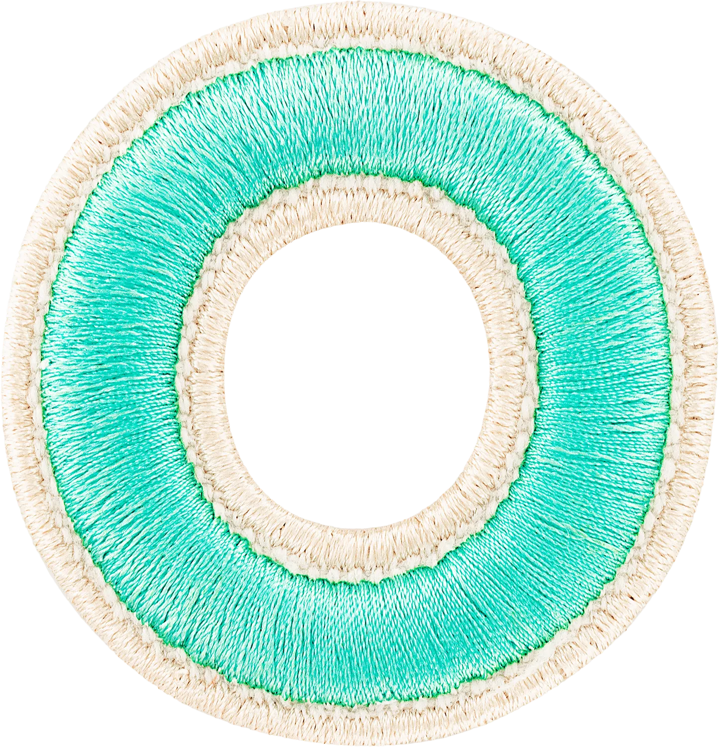 Cotton Candy Rolled Embroidery Letter Patch