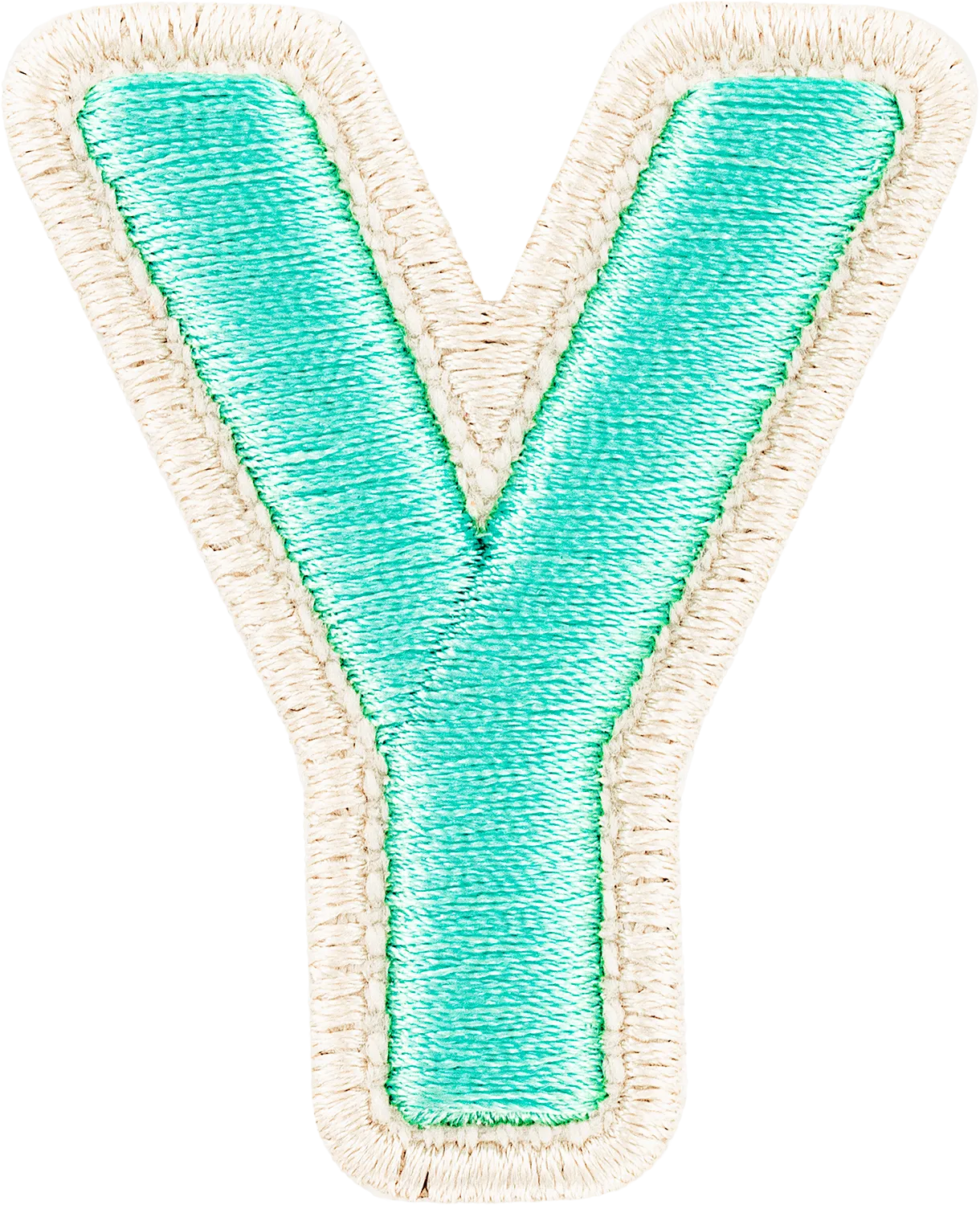 Cotton Candy Rolled Embroidery Letter Patch