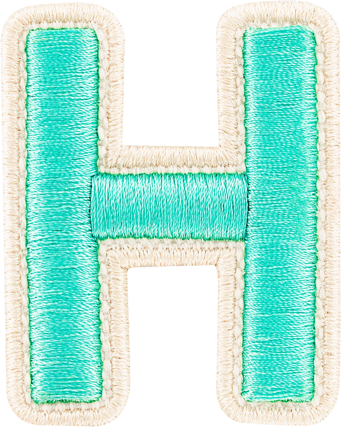 Cotton Candy Rolled Embroidery Letter Patch