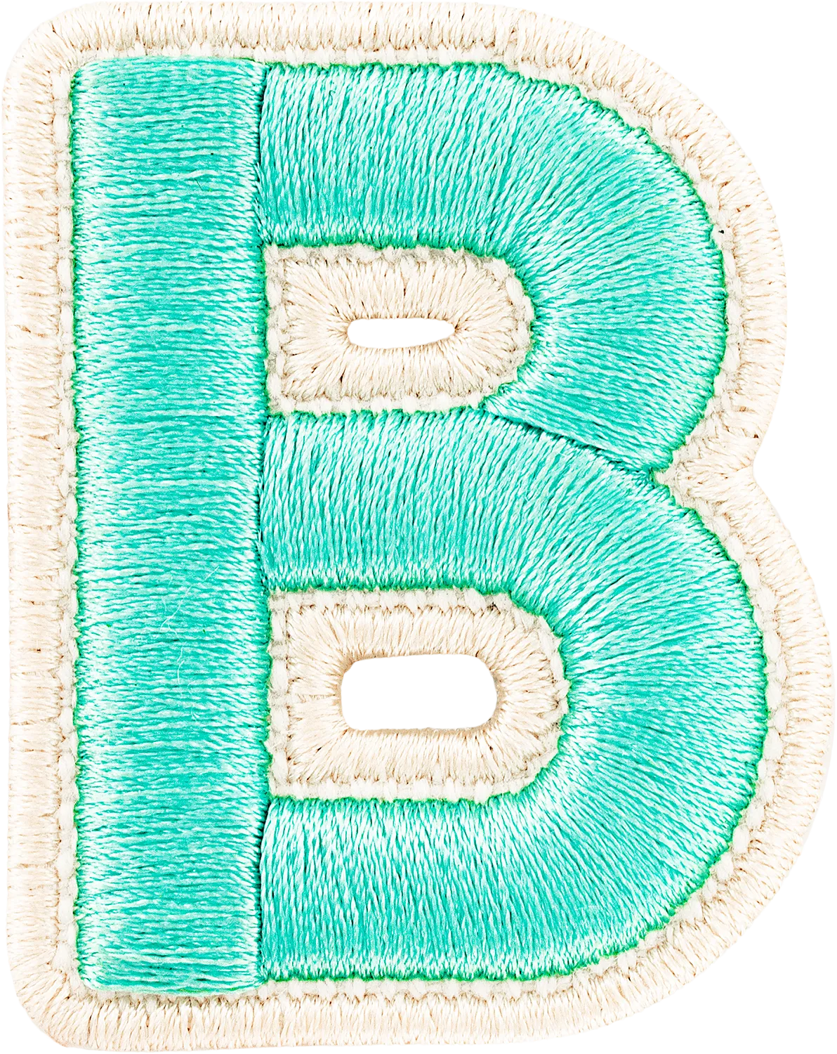 Cotton Candy Rolled Embroidery Letter Patch