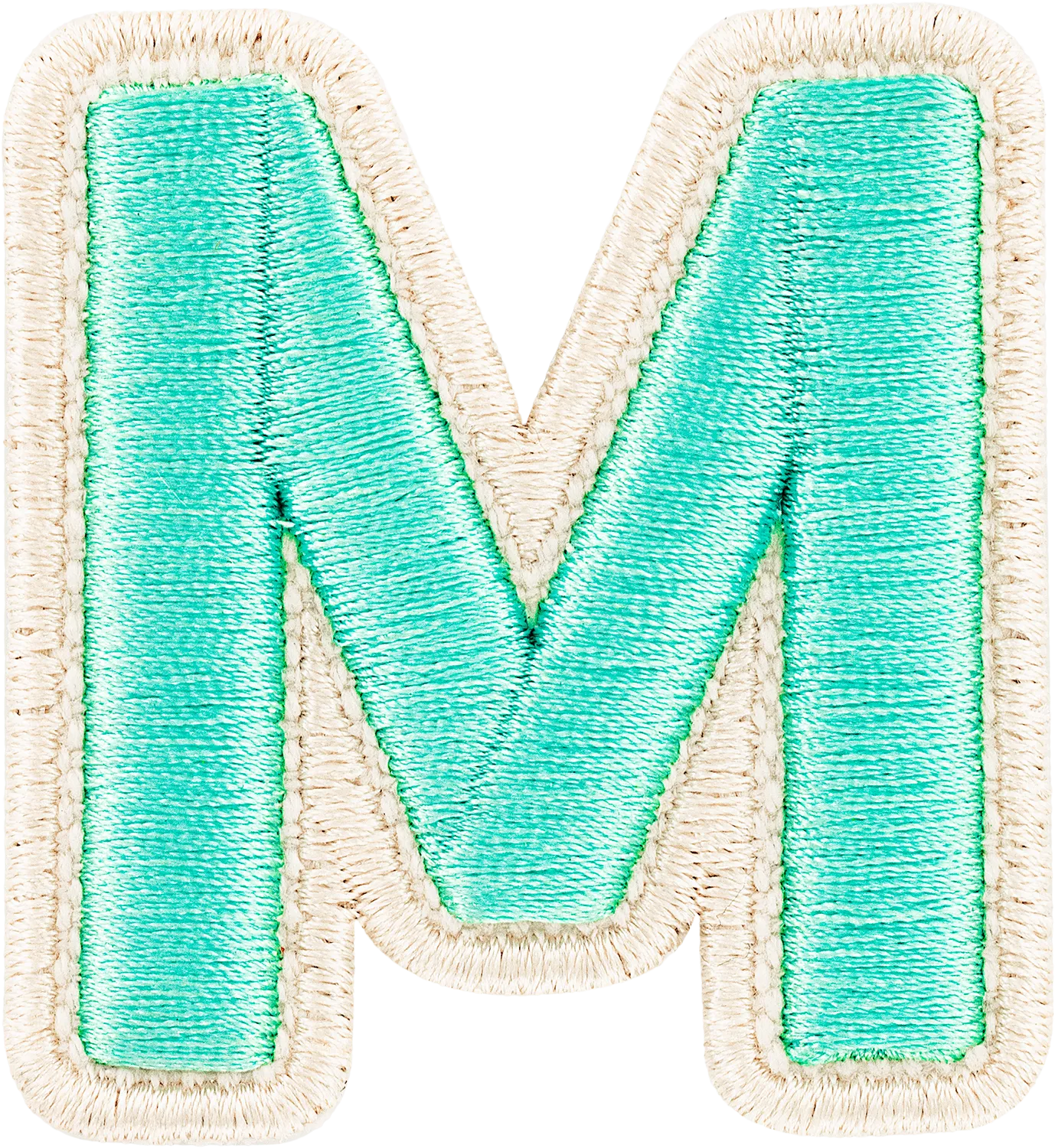 Cotton Candy Rolled Embroidery Letter Patch