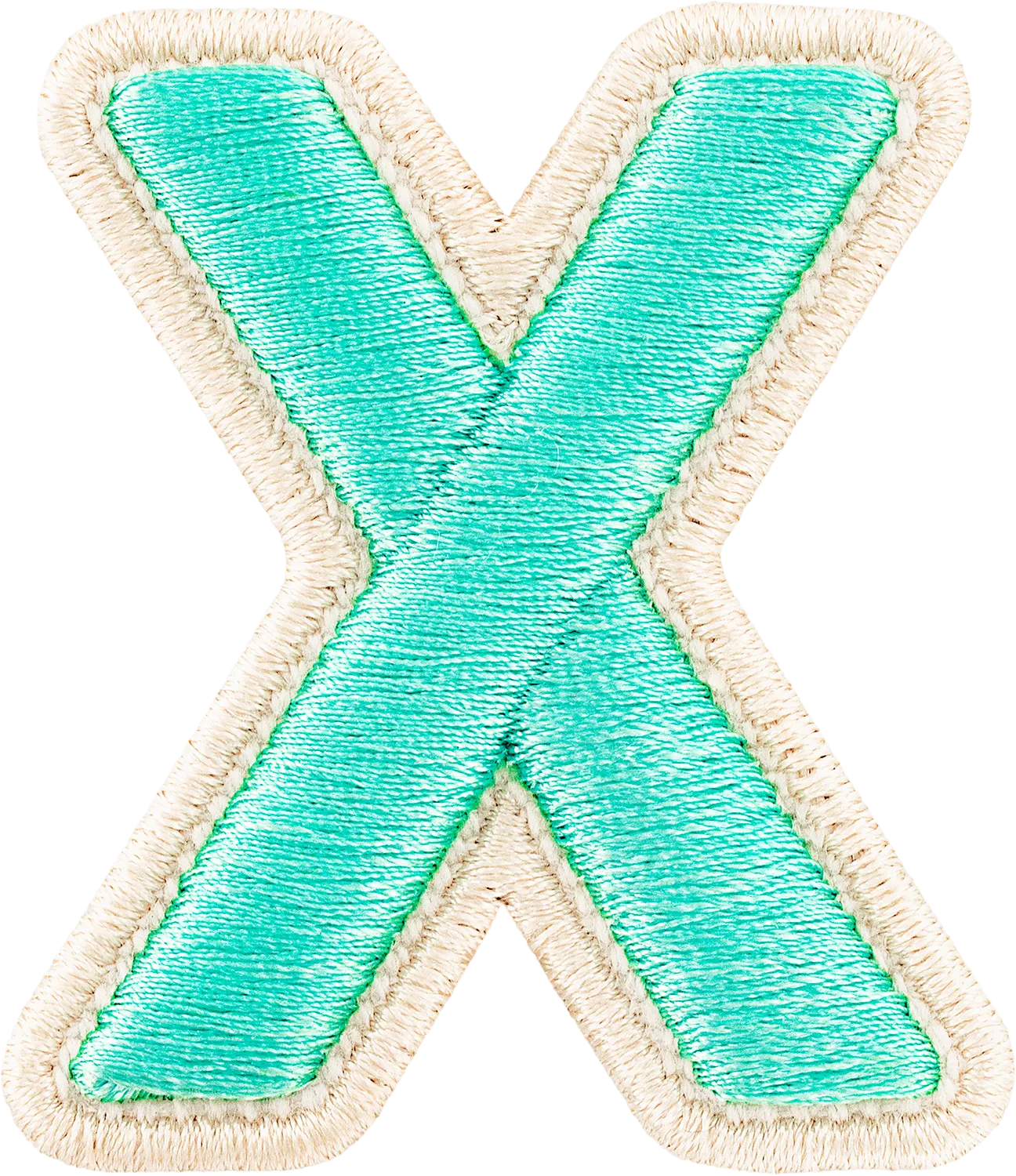 Cotton Candy Rolled Embroidery Letter Patch
