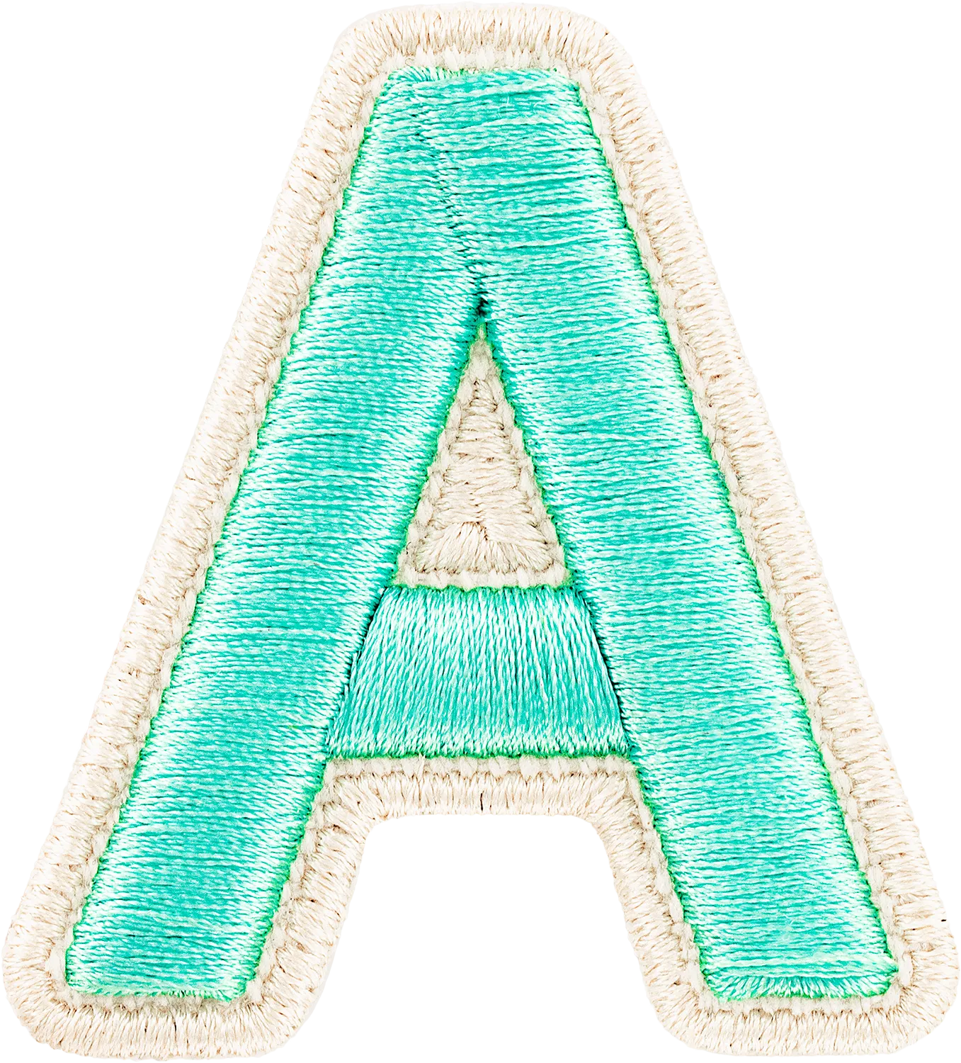 Cotton Candy Rolled Embroidery Letter Patch