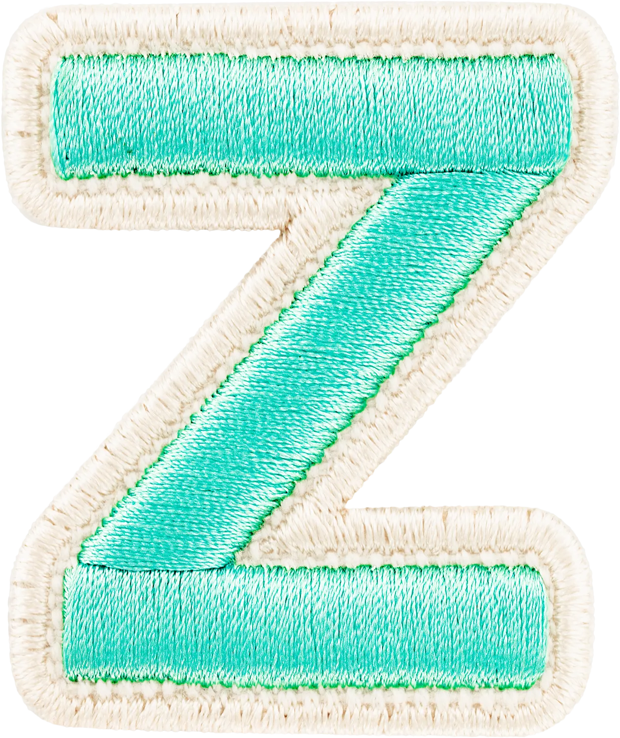 Cotton Candy Rolled Embroidery Letter Patch
