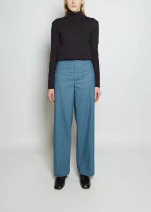 Cotton Denim Heddles Trousers