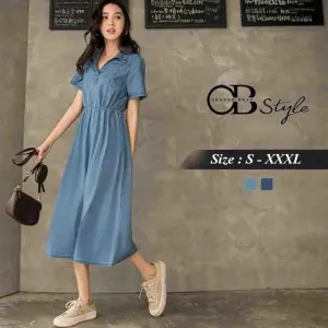 COTTON ELASTIC WAIST DRESS