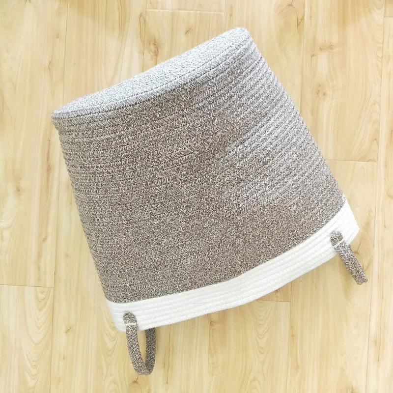 Cotton fabric woven storage basket