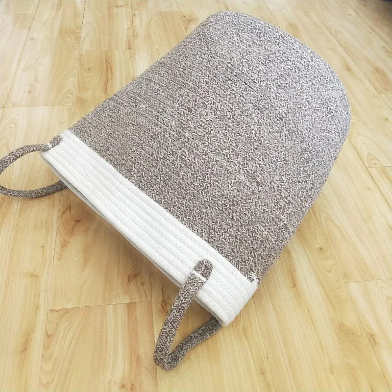 Cotton fabric woven storage basket
