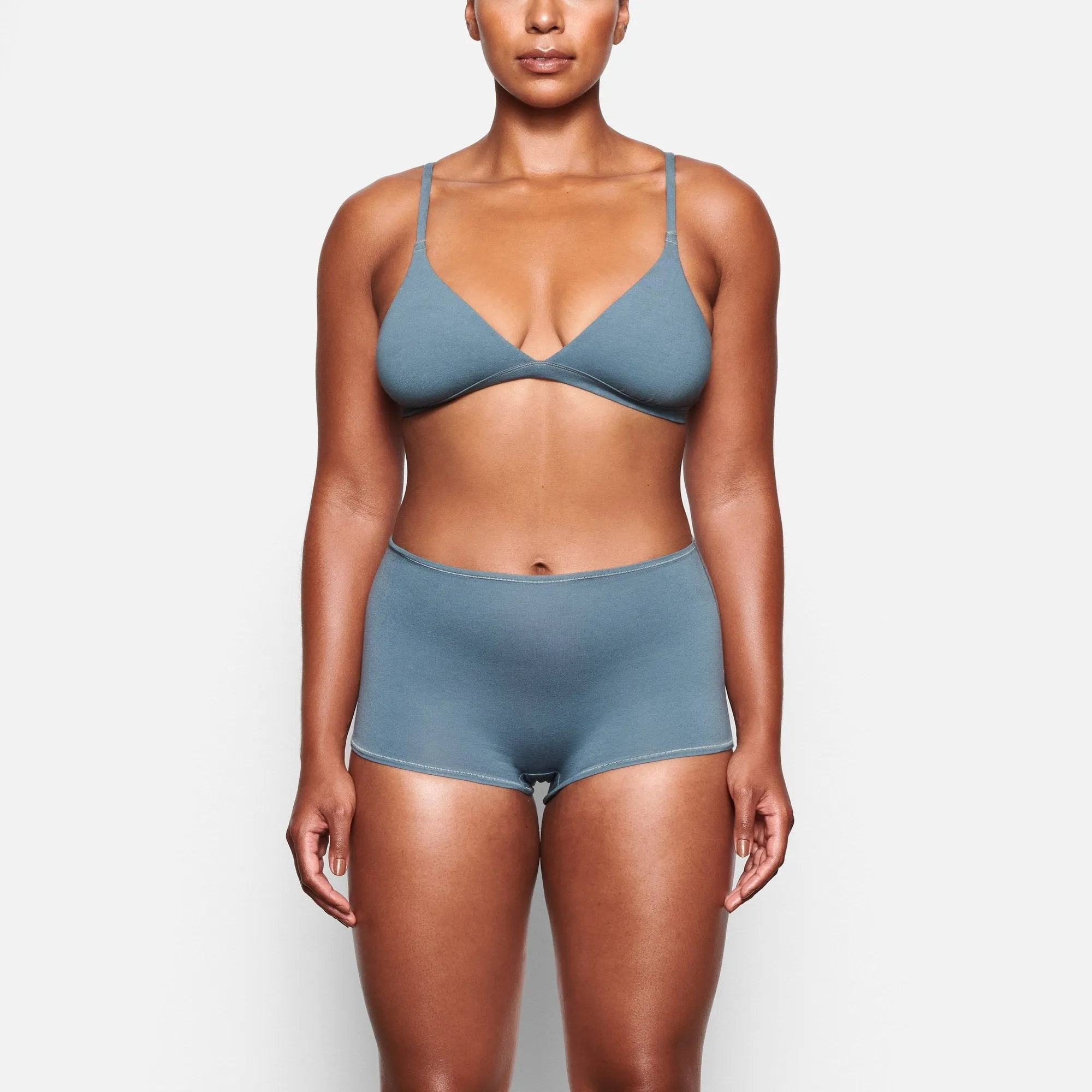 COTTON JERSEY TRIANGLE BRALETTE | KYANITE